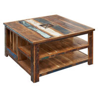 COUCHTISCH Altholz 90x90x48 mehrfarbig lackiert NATURE OF SPIRIT #105 - Multicolor, Holz (90/90/48cm) - Massivmoebel24