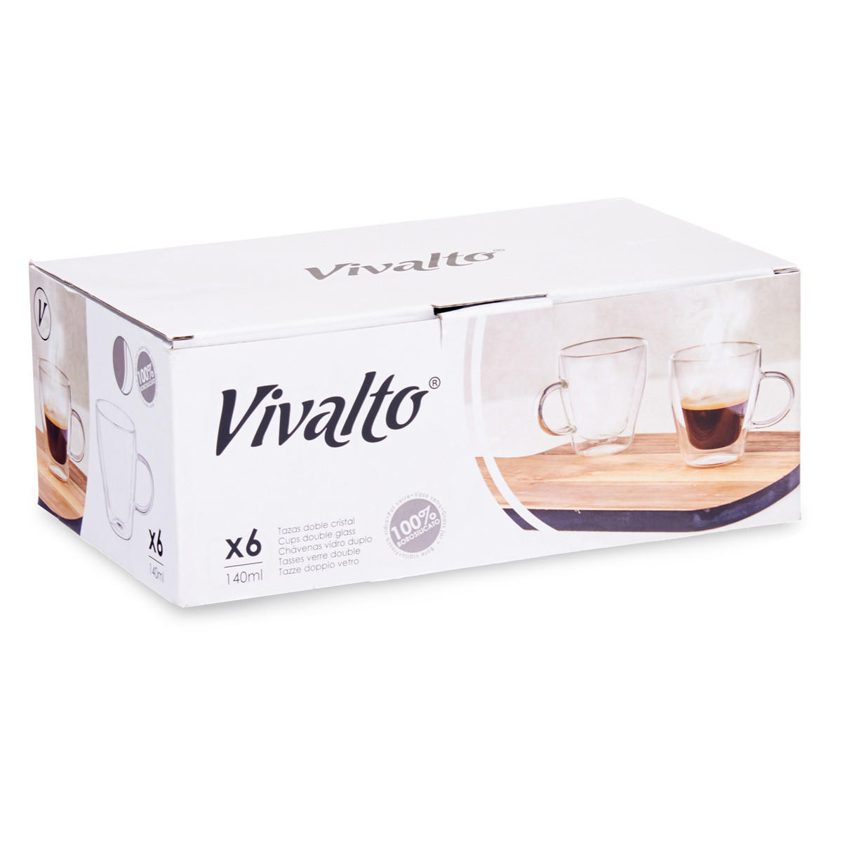 THERMOGLÄSER 6er-Set 140 ml - Transparent, Glas (140L) - Vivalto