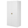 KLEIDERSCHRANK Moonir Weiß 100 cm - Goldfarben/Weiß, Holzwerkstoff/Metall (100/200.5/57cm) - Selsey