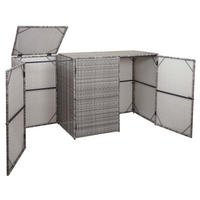 3ER-MÜLLTONNENVERKLEIDUNG Grau - Grau, Kunststoff (195/110/66cm) - MCW