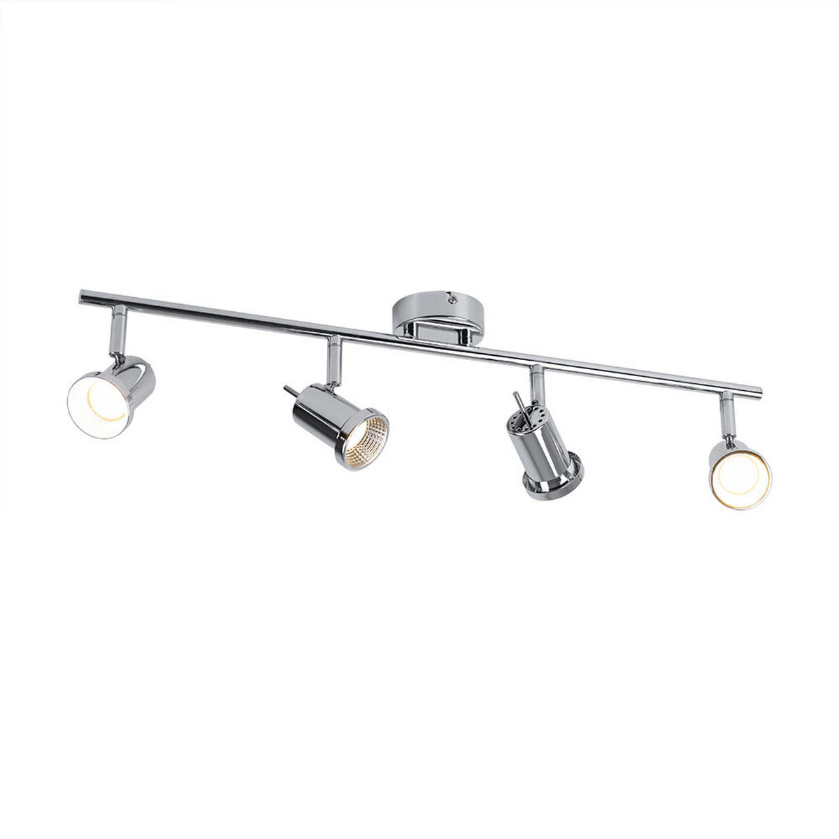 LED DECKENLEUCHTE Chrom silber verstellbar - Silberfarben, Metall (63/8/14cm)