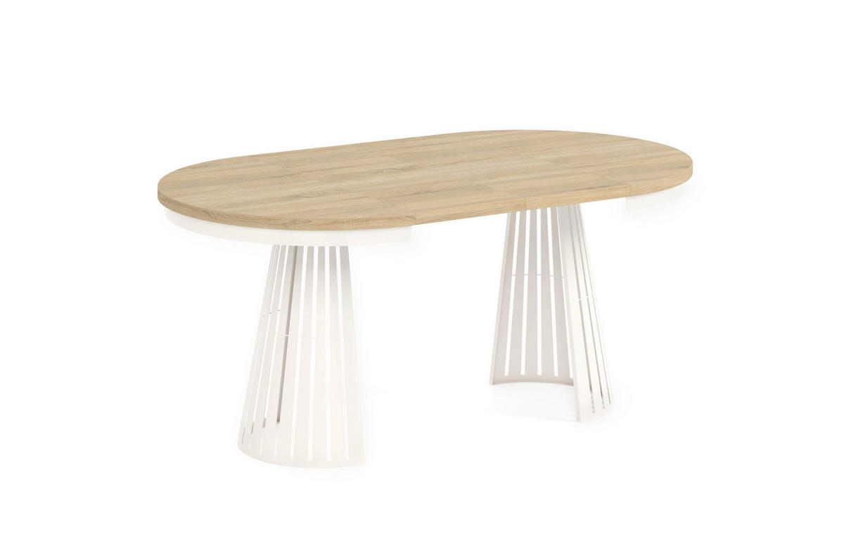 ESSTISCH Cone Bis - Kaschmir/Beige, Holzwerkstoff/Metall (100/100/76cm) - Meblini