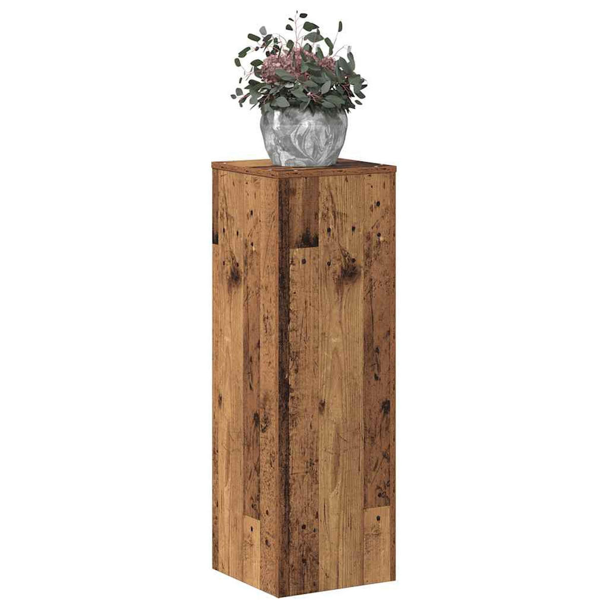 PFLANZENSTÄNDER Altholz-Optik 33/33/100 Cm Holzwerkstoff - Dunkelbraun, Holzwerkstoff (33/100/33cm) - vidaXL