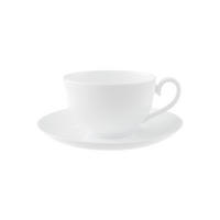 CAFÉ AU LAIT TASSE MIT UNTERTASSE Royal weiß 400 ml - Weiß, Keramik (18/9.3/18cm) - Villeroy & Boch