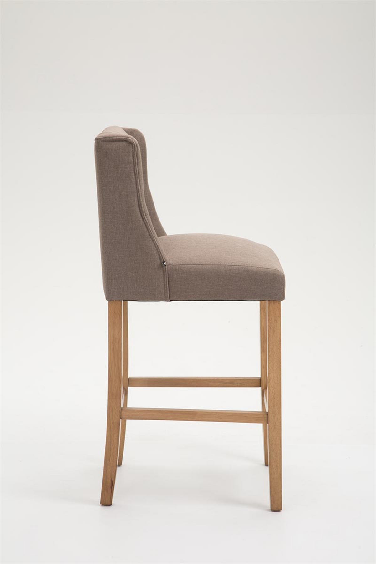 BARHOCKER Stoff taupe - Taupe/Naturfarben, Holz/Textil (56/111/51cm) - CLP