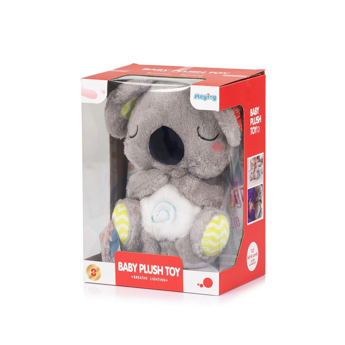MUSIKSPIELZEUG Musik-Plüschtier Koala PILD025 dunkelgrau 100% Polyester, Lichter, Geräusche, ab Geburt, Lernspielzeug - Grün, Textil (16/26/10cm) - Chipolino