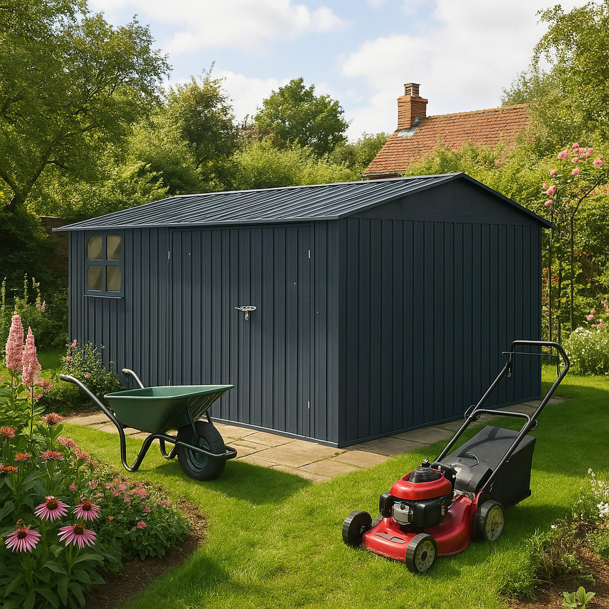 GERÄTEHAUS XXXL - Anthrazit, Metall (392/201/308cm) - Albatros