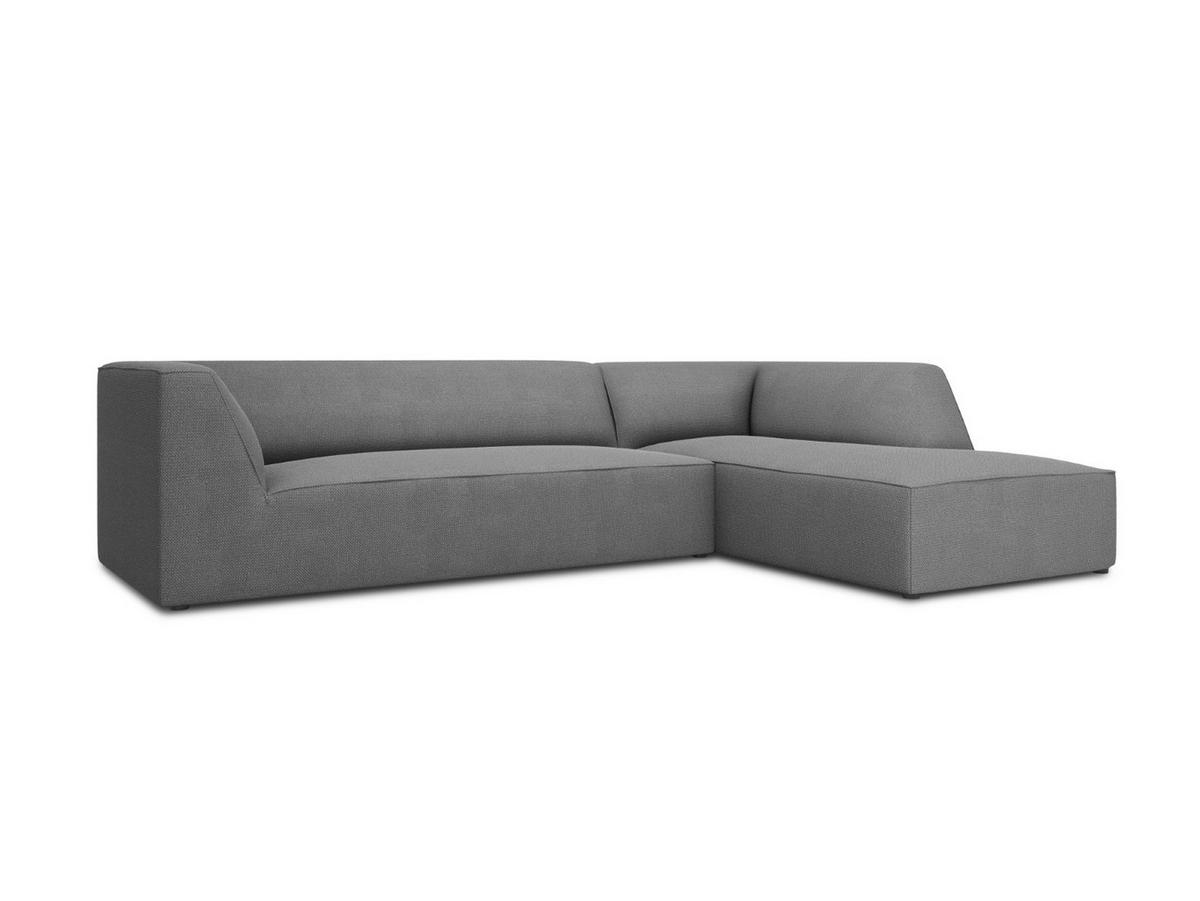 ECKSOFA rechts Ruby aus strukturiertem Stoff grau 4 Sitzplätze - Grau, Textil (180/273cm) - Micadoni