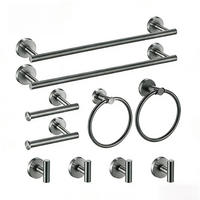 HANDTUCHHALTER – 10-teiliges Set – Silber - Silberfarben, Metall (5/5/41cm)