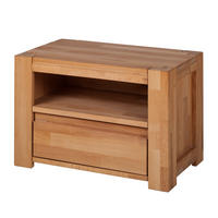 NACHTKOMMODE - Massivholz - Buchefarben, Holz (61/42/35cm) - home24
