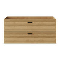 WASCHBECKENUNTERSCHRANK - 120 cm x 46 cm - holz - naturfarben hell Sarone - Naturfarben, Holz (120/55/46cm) - Vente-Unique