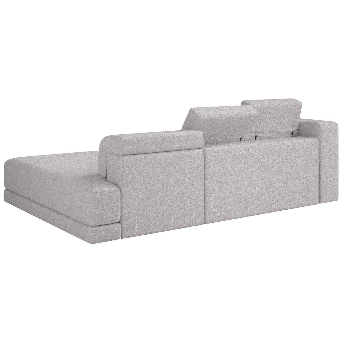ECKSOFA Novals L-Form, 4-Sitzer, rechts 278 cm - Hellgrau/Schwarz, Holz/Kunststoff (168/278cm) - Selsey