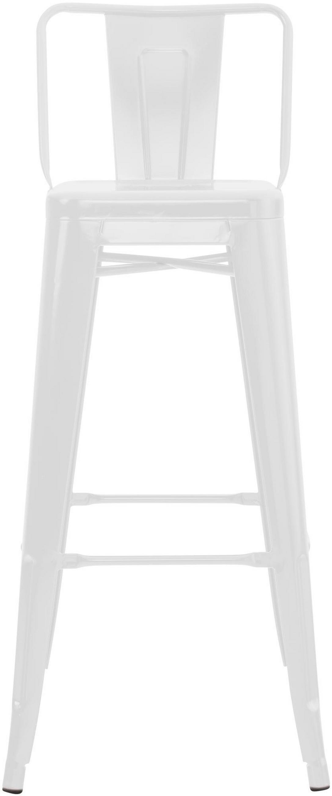 BARHOCKER Mason 96x44x43 cm weiß - Weiß, Metall (44/96/43cm) - furnicato