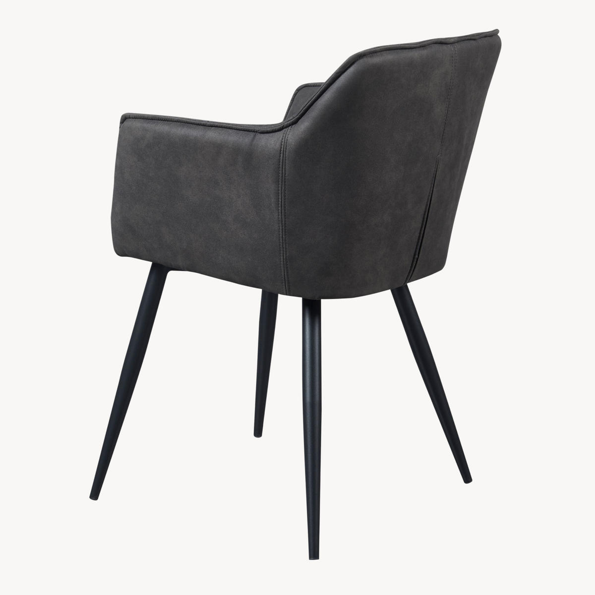 KRESLO Birmingham - čierna/tmavosivá, kov/textil (60/82/59cm) - [en.casa]