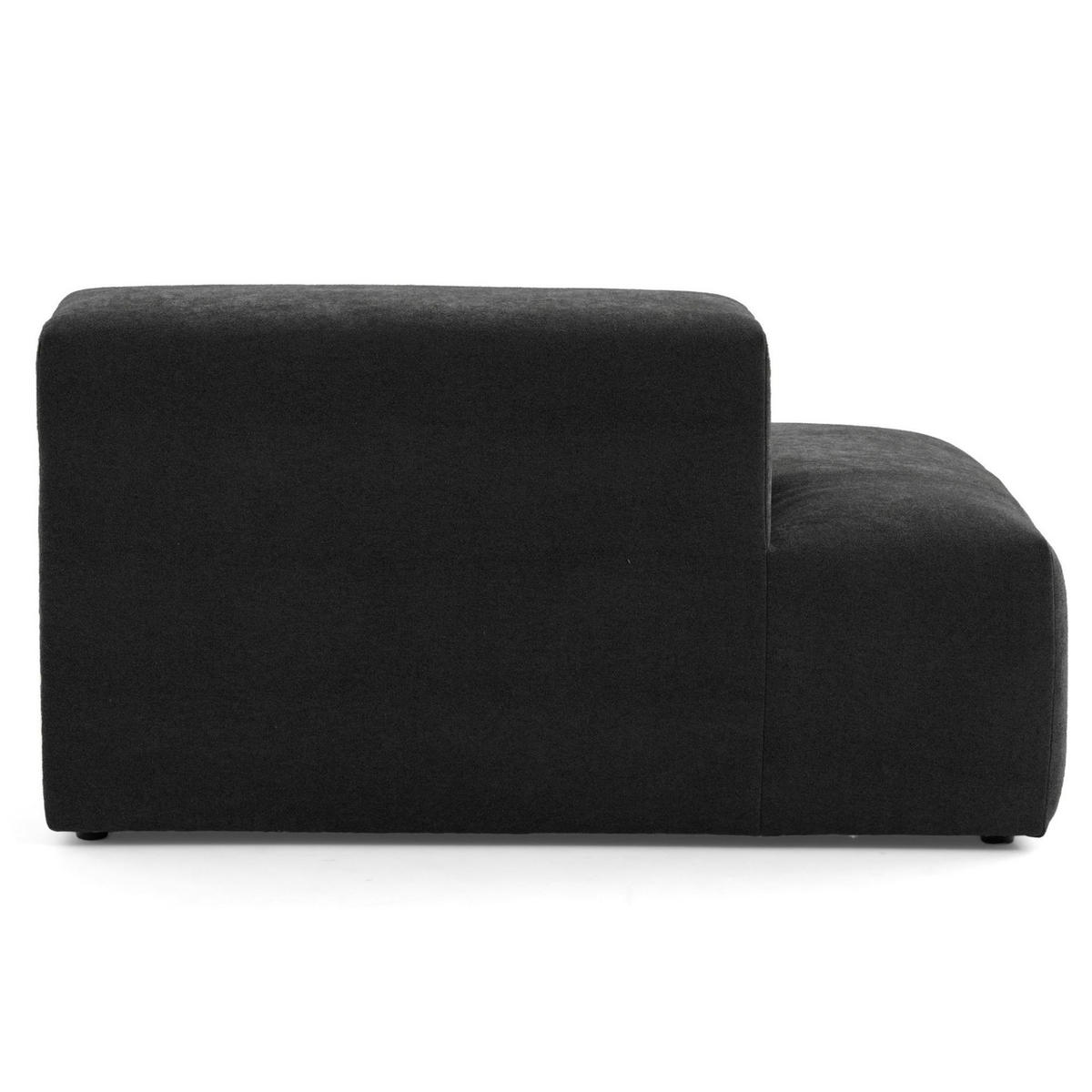3-SITZER modulares Sofa HEAVEN SET 1 Links, Breite 255 cm Webstoff Schwarz - Schwarz, Holz/Kunststoff (255/71/102cm) - Muffo