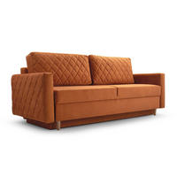 SOFA LENOLA mit Schlaffunktion dunkelorange - Dunkelorange, Naturmaterialien (215/100/94cm) - imoebel24