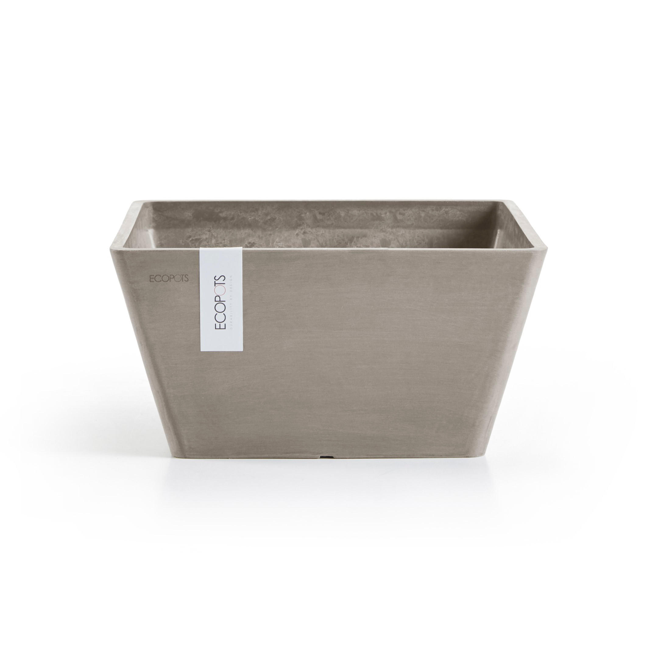 BLUMENTOPF Berlin 25,5/25,5/13 cm Taupe - Taupe, Kunststoff (25.5/13cm) - Ecopots