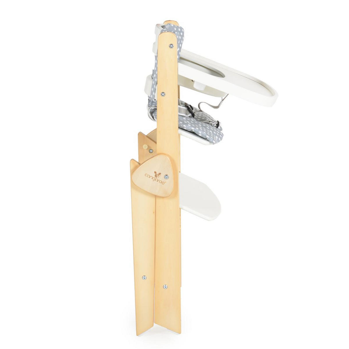HOCHSTUHL Caramel Holz weiß Kissen, klappbar, Fußstütze, 3-Punkt-Gurt - Weiß, Holz (45/78/55cm) - Cangaroo