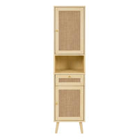 HOCHSCHRANK 40/30/166 cm Naturholz mit 1 Schubladen - Goldfarben/Naturfarben, Holz/Holzwerkstoff (30/166/40cm) - Oxeza