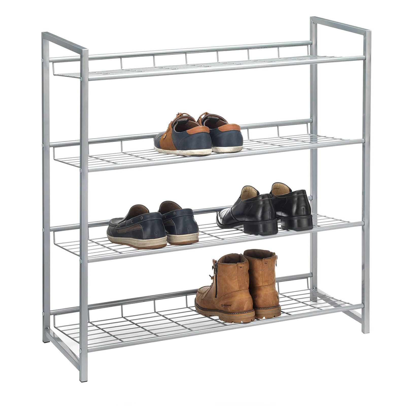 SCHUHREGAL SYSTEM - Silberfarben, Metall (81/84/30cm) - CARO-Möbel