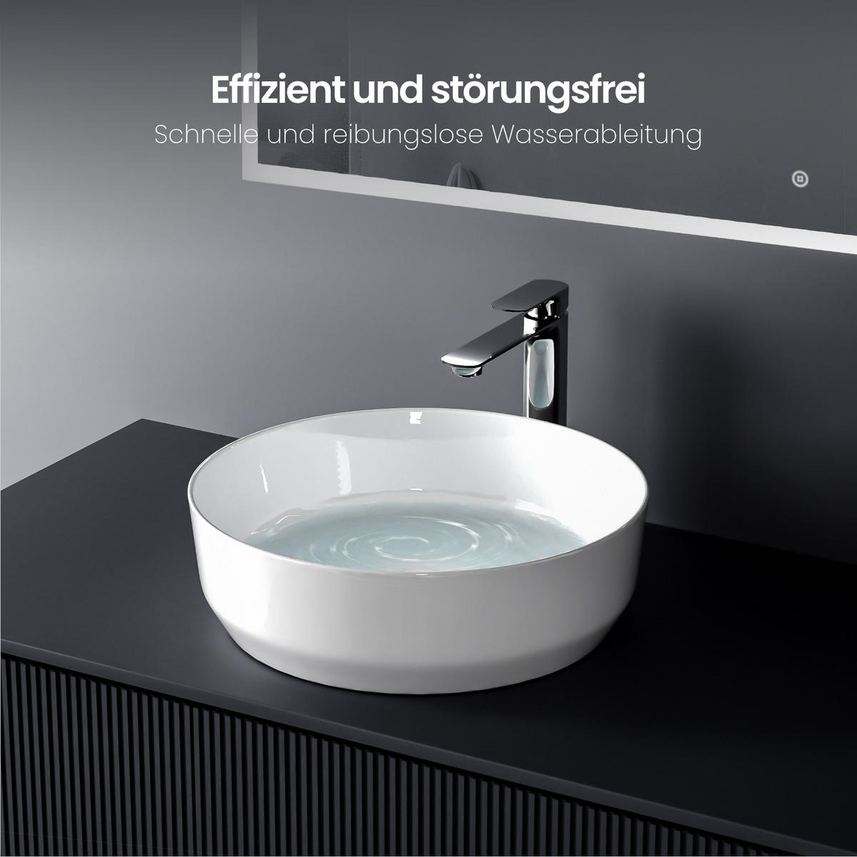 WASCHBECKEN Zylindrisch Keramik Weiß glänzend - Weiß, Keramik (39/12/39cm) - EMKE
