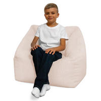 SITZSACK-SESSEL Bambino 55/60/55 cm, weicher Cord 380 g/m², mit Griff & Seitentasche, Creme - Creme, Textil (55/55/60cm) - Dreamroots