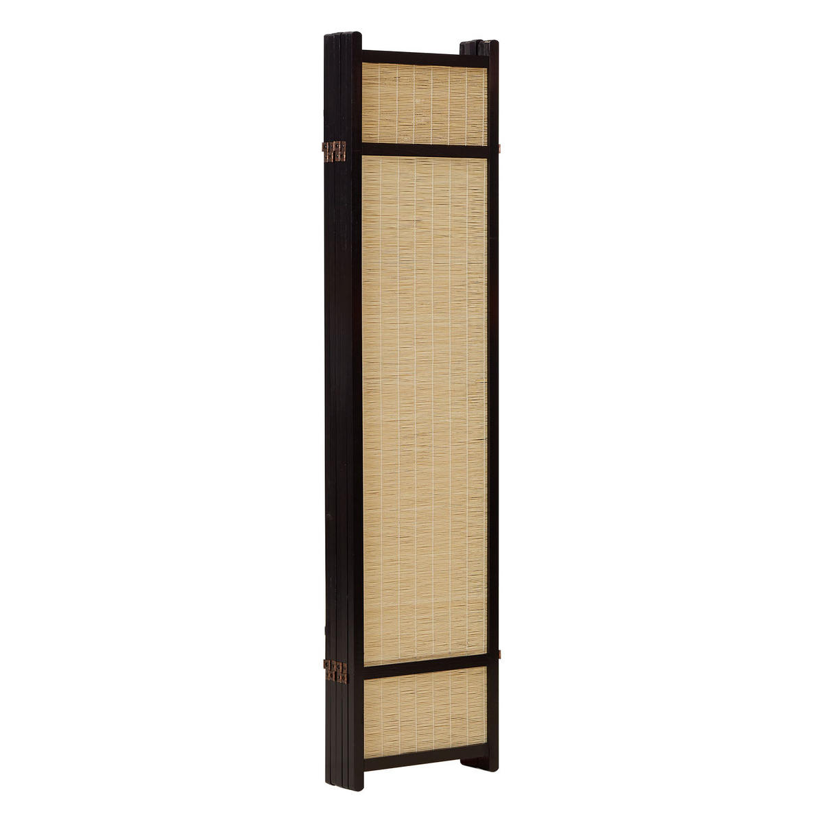 PARAVENT 5-tlg. 220/175 cm Schwarz Bambus - Schwarz, Holz (220/175/2cm) - Homestyle4u