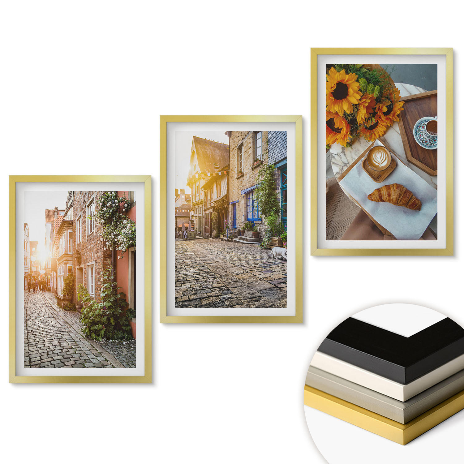 ArtPrintCave Wandbilder Gold 40x60 cm