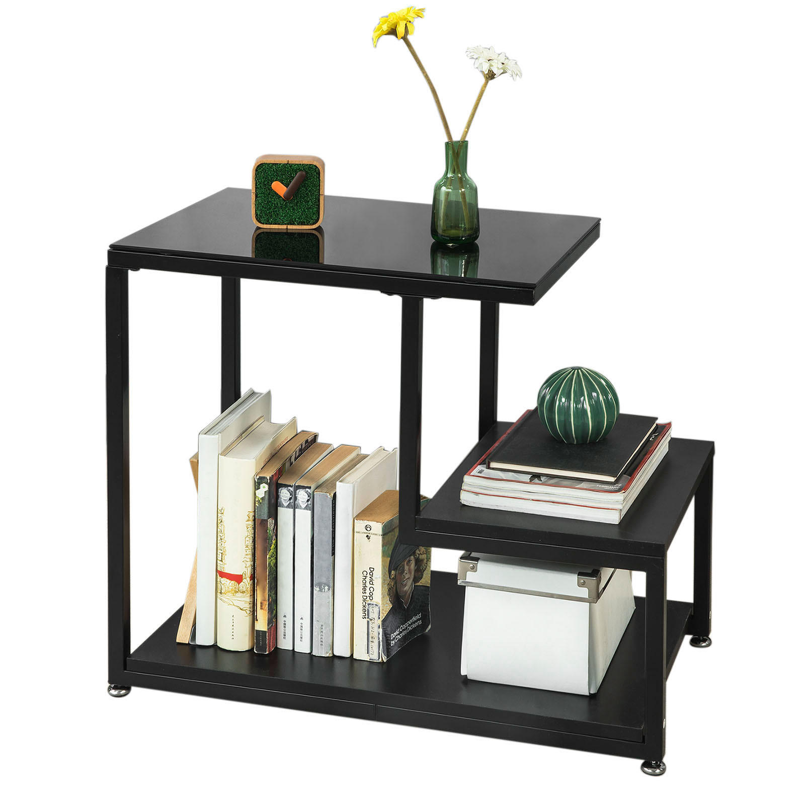 BEISTELLTISCH Schwarz - Schwarz, Holzwerkstoff (35/65/55cm) - SoBuy