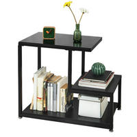 BEISTELLTISCH Schwarz - Schwarz, Holzwerkstoff (35/65/55cm) - SoBuy