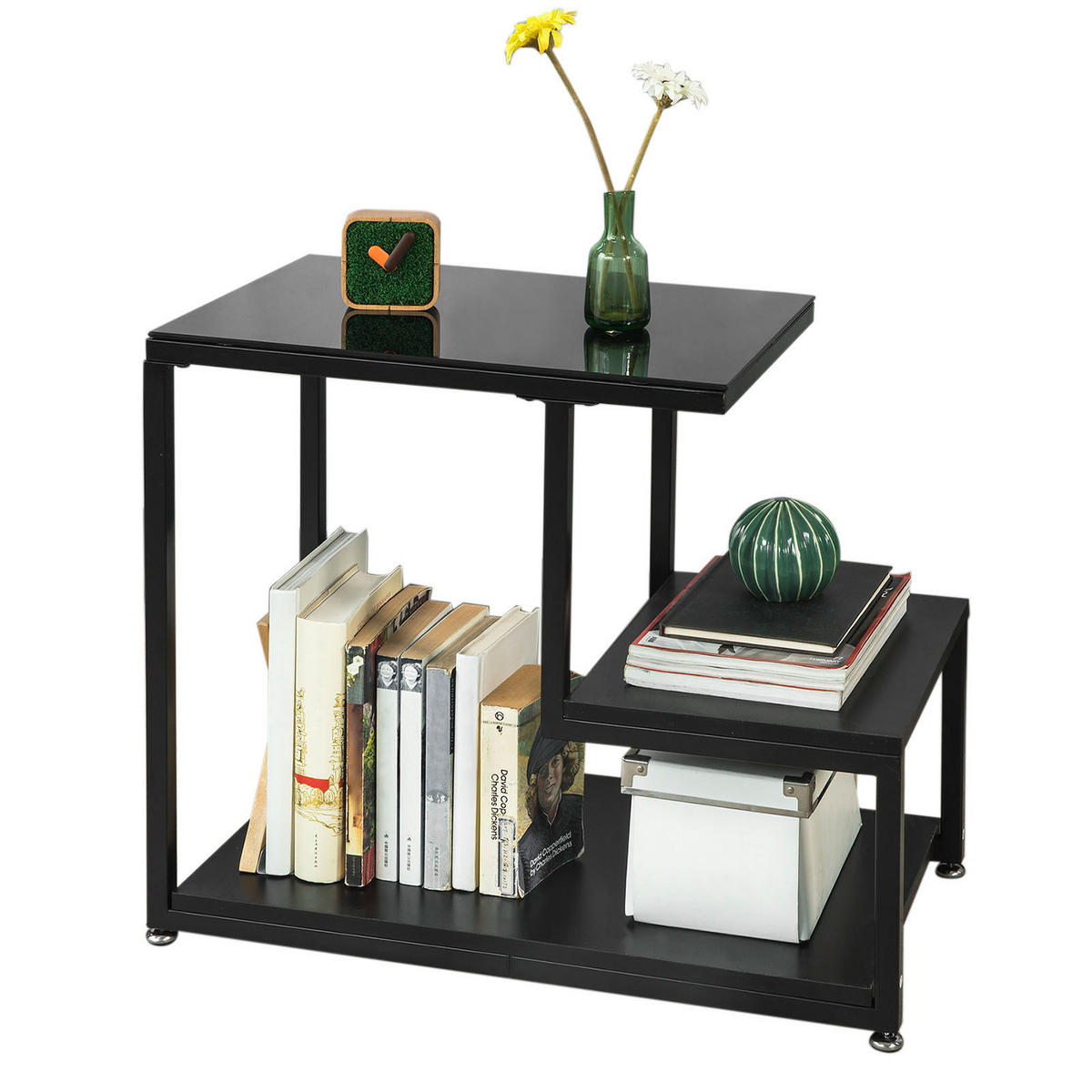 BEISTELLTISCH Schwarz - Schwarz, Holzwerkstoff (35/65/55cm) - SoBuy