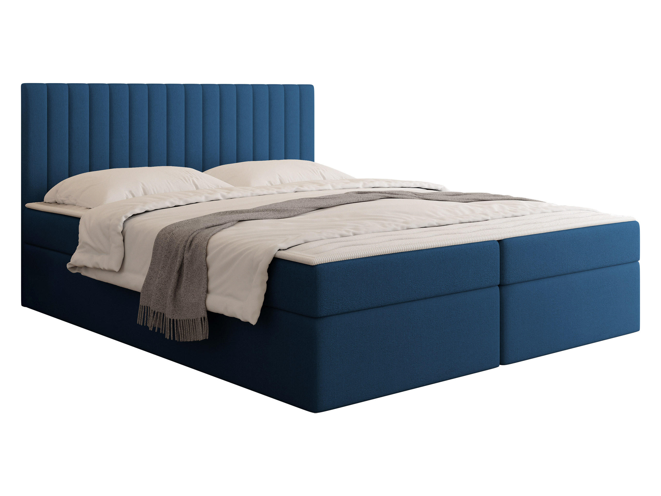 BOXBETT Tirulo - Blau/Schwarz, Holzwerkstoff/Kunststoff (160/200cm) - MIRJAN24