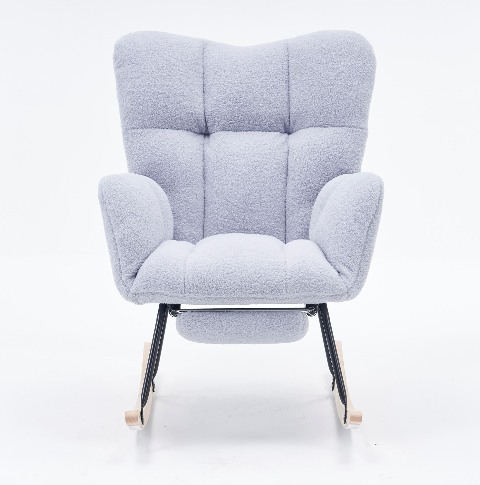 Okwish Schaukelstuhl Grau 98x98.5x80 cm