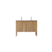 BADEZIMMERMÖBEL Jill Natur aus Teak - Naturfarben, Holz (121/90/46cm) - Tikamoon