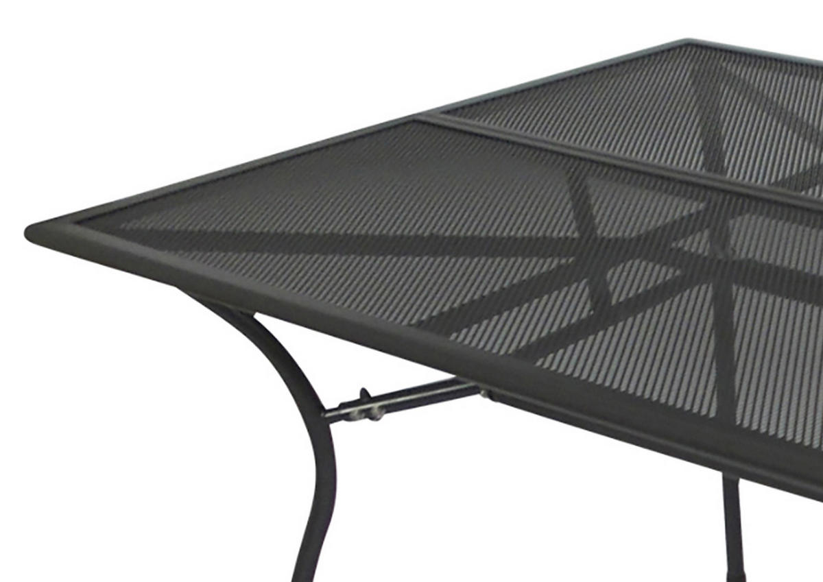 GARTENTISCH Glasgow - 150x90cm, aus Streckmetall pulverbeschichtet dunkelgrau - Grau, Metall (150/90/73cm) - TPFGarden