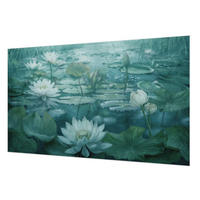 FOTOTAPETE 416x254 cm - Wasserblumen - Schwarz, Textil (416/254cm) - Wallfluent