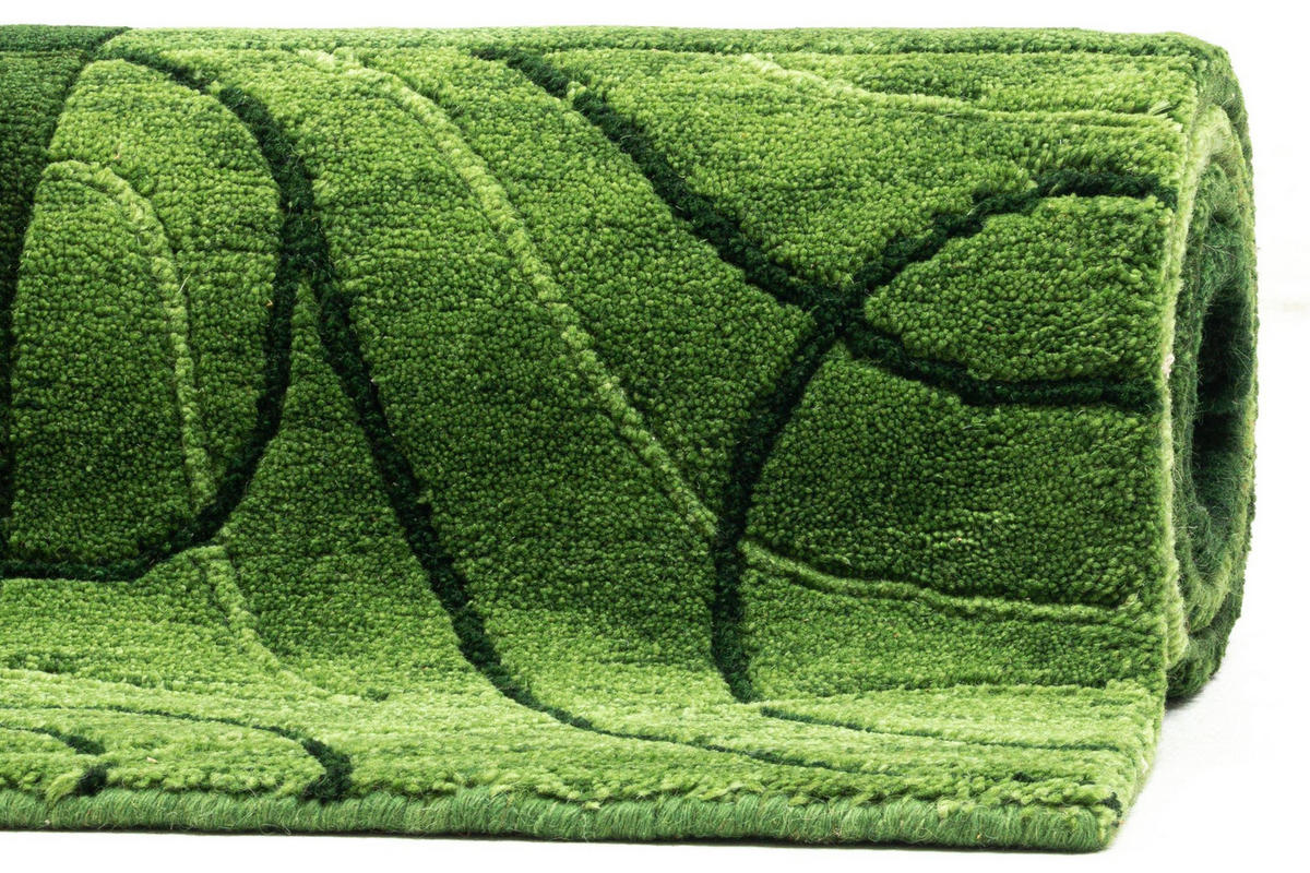 HANDKNÜPFTEPPICH Domas 190x290 cm - Grün, Textil (190/290cm) - THEKO
