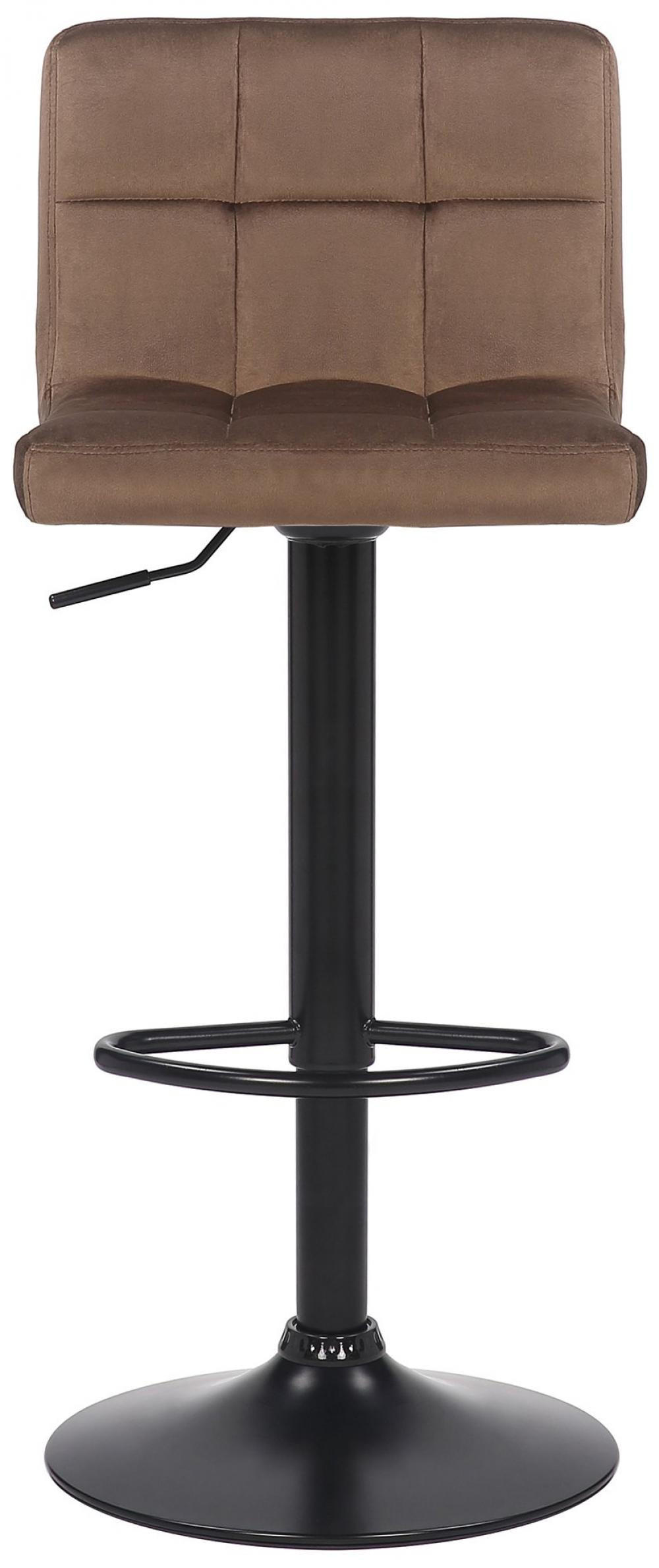 BARHOCKER Samt Braun - Schwarz/Braun, Textil/Metall (40/85/40cm) - CLP
