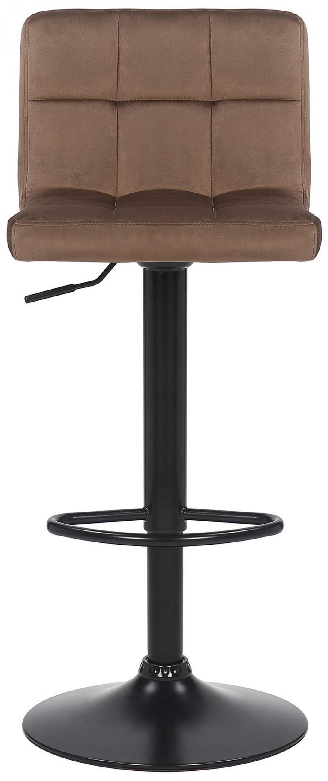BARHOCKER Samt Braun - Schwarz/Braun, Textil/Metall (40/85/40cm) - CLP