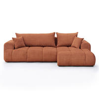 ECKSOFA MILANO mit Schlaffunktion und Bettkasten Orange - Orange, Holzwerkstoff/Kunststoff (250/90cm) - Idohome