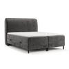 BOXBETT Lunaro 180/200 cm Stahl im Lotta Stoff - Schwarz/Graphitfarben, Holz/Holzwerkstoff (180/200cm) - AltaBeds