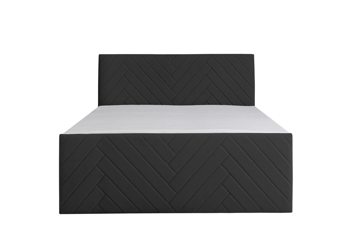 BOXSPRINGBETT NOVA mit Topper und Bettkasten, Grau, 120x200 cm - Grau, Textil (120/200cm) - KS Home Concept