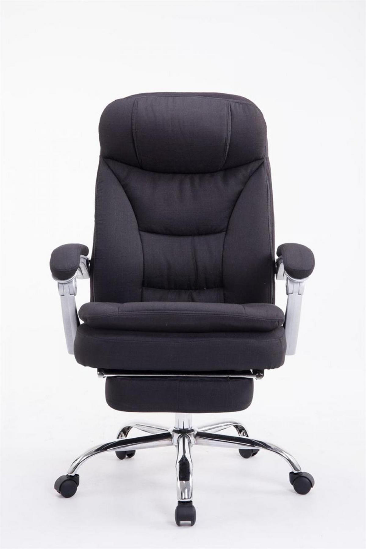CHEFSESSEL Stoff Schwarz - Chromfarben/Schwarz, Textil/Metall (67/112/67cm) - CLP