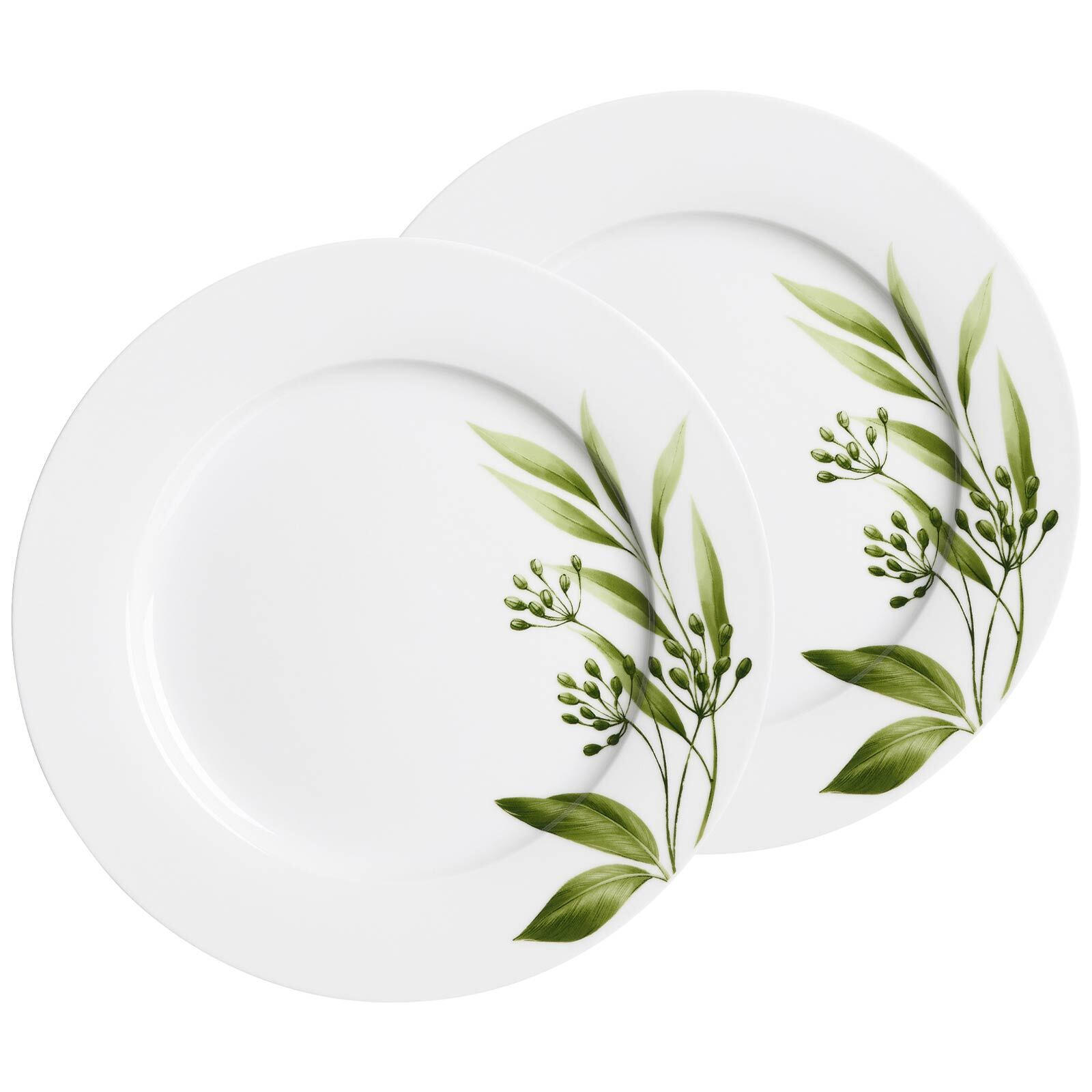 SPEISETELLER Evora weiß-grün ø 27 cm 2er Set - Weiß/Grün, Keramik (27cm) - Ritzenhoff Breker