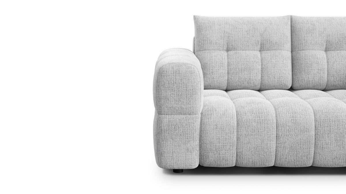 SOFA CLOUDI 2-Sitzer, hellgrau - Hellgrau/Schwarz, Holz/Textil (181/89/104cm) - Courtois Laville