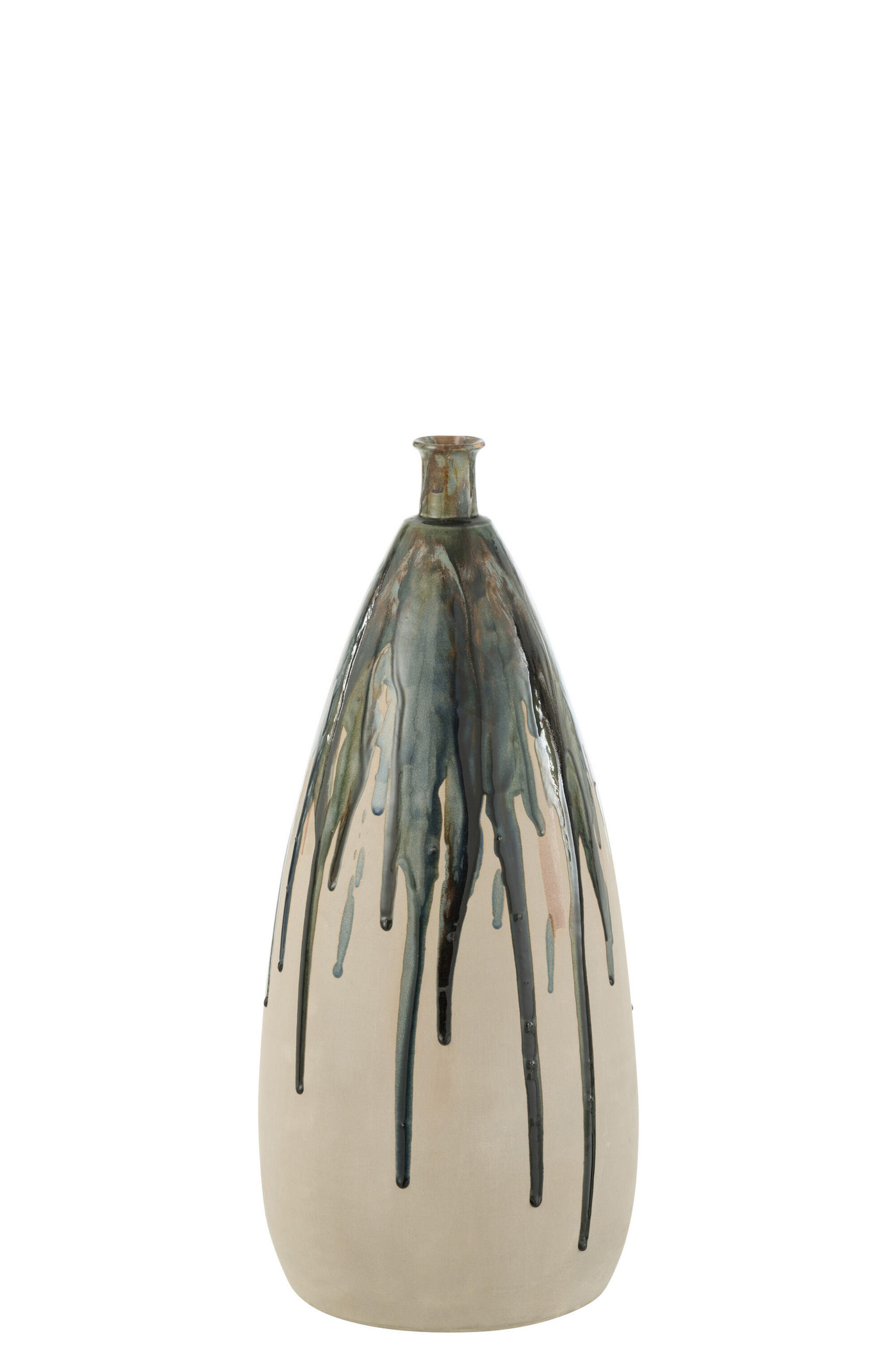 VASE CELADON - Keramik - Beige/Grün - S - Ø 22 cm - Multicolor, Keramik (51cm) - J-Line
