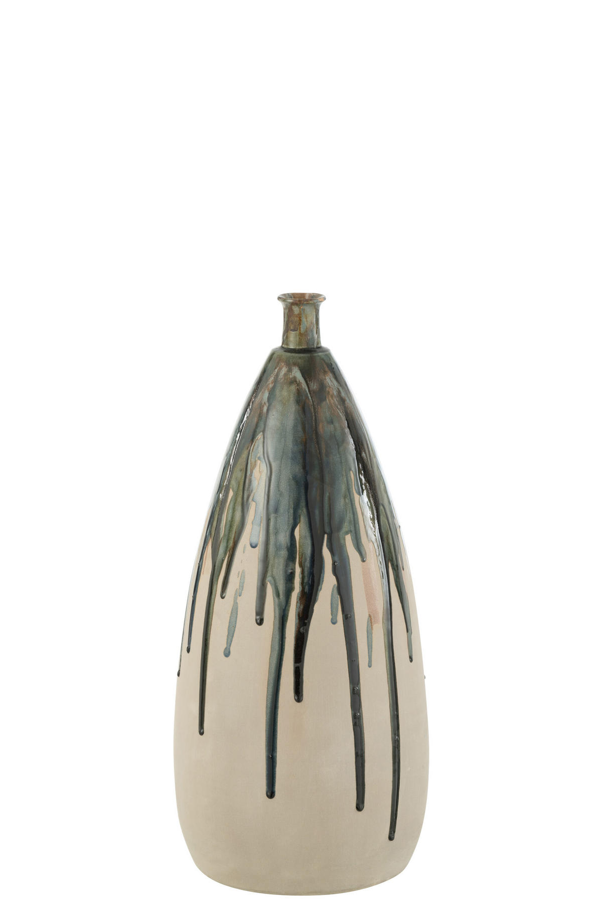 VASE CELADON - Keramik - Beige/Grün - S - Ø 22 cm - Multicolor, Keramik (51cm) - J-Line