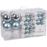 WEIHNACHTSKUGELN 94er-Set - Weiß, Kunststoff (4/4/4cm) - Excellent Houseware