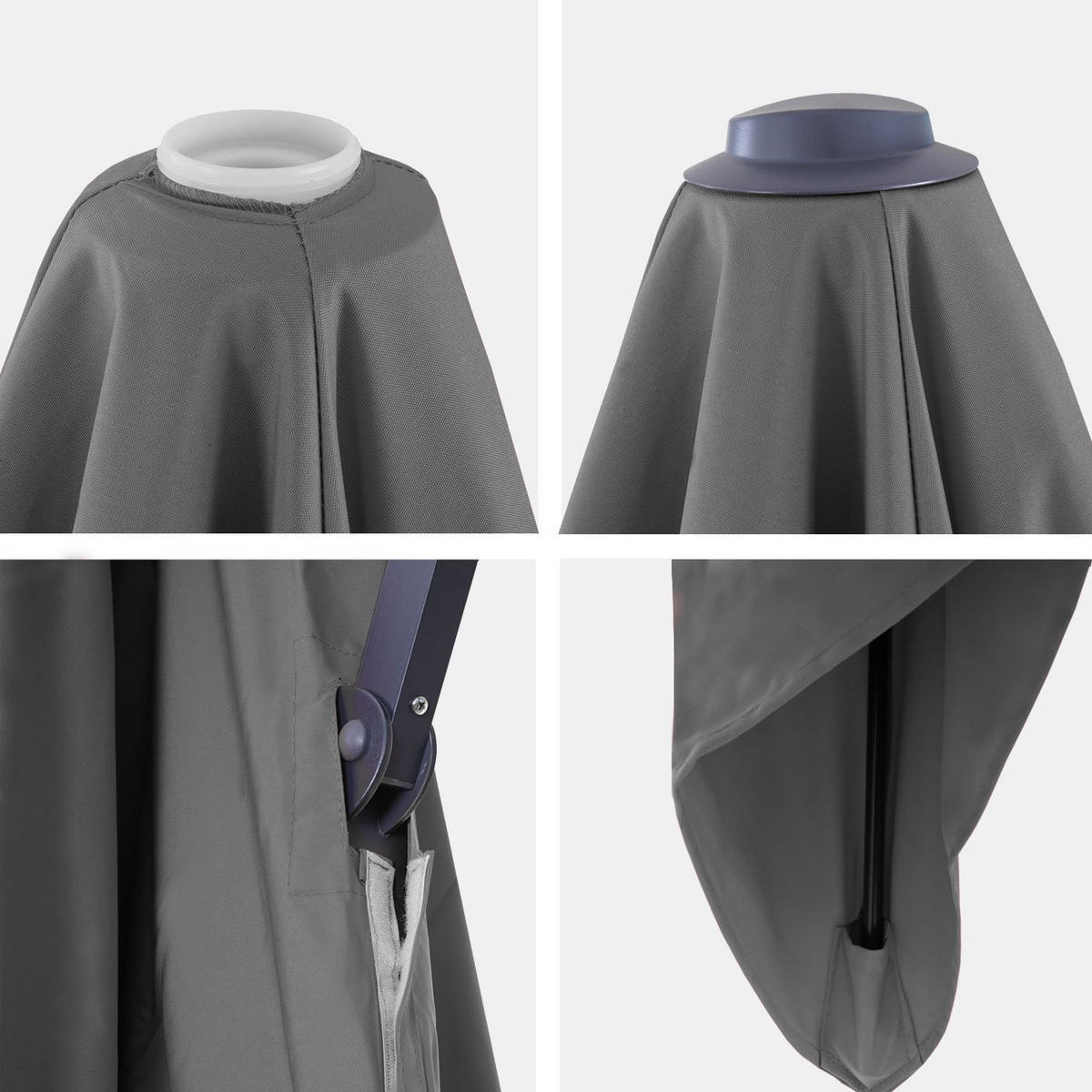 ERSATZ-BEZUG FÜR SCHIRM Anthrazit - Anthrazit, Textil (295/395cm) - MCW