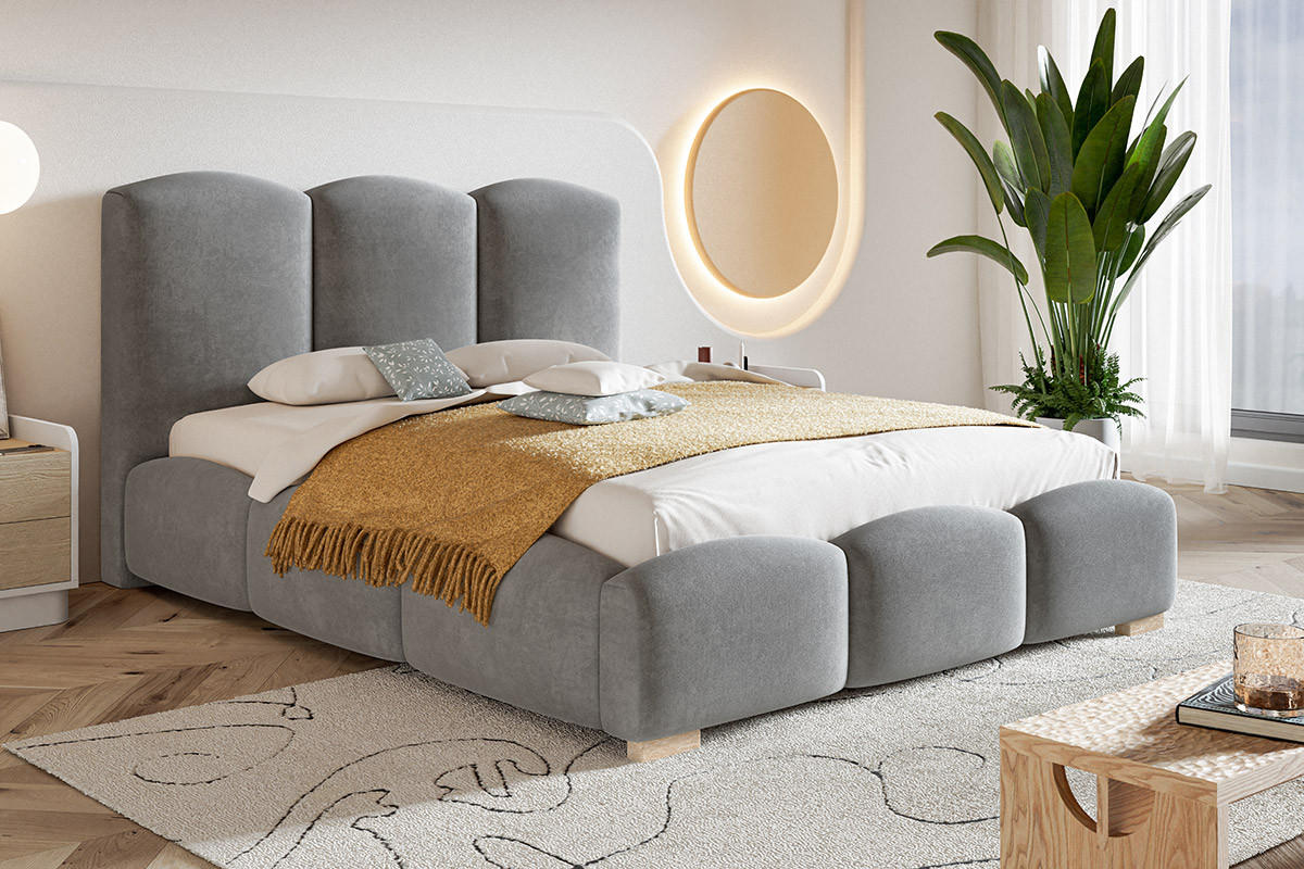 BETT Grau BEN 14 Mit Bettkasten 180x200 cm - Grau, Textil (180/200cm) - Sepro Meble